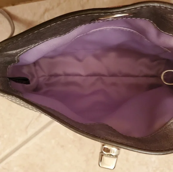 Purple and Silver Wristlet Clutch - Picture 3 of 3